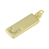 Brass Micro Pave Clear Cubic Zirconia Pendants KK-P266-06G-J-2