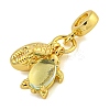 Rack Plating Brass & Resin European Dangle Charms KK-I718-22G-2