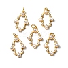 Plastic Imitation Pearl Pendants KK-P235-01G-3