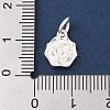 925 Sterling Silver Flower Charms with Jump Rings and 925 Stamp STER-M021-02S-02-3
