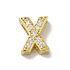 Brass Micro Pave Cubic Zirconia Beads KK-H487-25G-24-1