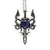 Natural Lapis Lazuli Dragon Sword Pendant Necklace LS-G-PW0004-67G-1