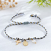 Religion Brass & Natural Shell Charm Bracelets KR4902-9-1