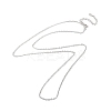 Anti-Tarnish Rhodium Plated 925 Sterling Silver Flat Cable Chain Necklace NJEW-A011-01A-P-1