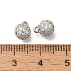 Rack Plating Brass Micro Pave Cubic Zirconia Charms KK-F883-07P-01-3