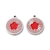 304 Stainless Steel Enamel Charms STAS-M102-23P-03-1