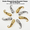  12 Sets 6 Colors Tibetan Style Alloy Hook
 and S-Hook Clasps FIND-NB0002-94-4