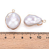 Electroplated Natural Keshi Pearl Pendants LS-PEAR-S019-05D-02-3