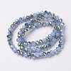 Electroplate Glass Beads Strands EGLA-A034-J8mm-S02-2