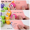 Random Single Color or Random Mixed Color Mini Plastic Craft Paper Punch Sets for Scrapbooking & Paper Crafts LS-AJEW-L051-02-4