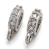 Brass Micro Pave Cubic Zirconia Tube Bails ZIRC-H119-11P-1
