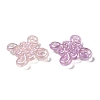 UV Plated Iridescent & Luminous Transparent Acrylic Beads OACR-G033-06G-4