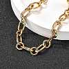 304 Stainless Steel Link Chain Bracelets for Women Men BJEW-A050-01G-2