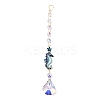 Alloy Rhinestones & Glass Charm Suncatchers HJEW-E013-01G-B-1