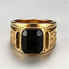 Alloy Rhinestone Finger Rings for Men FS-WG512DB-04-2