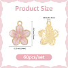 60Pcs Alloy Enamel Pendants ENAM-FH0001-86-2