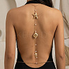 Ocean Alloy & Iron Starfish Shell Shape Back Chain Necklaces for Backless Dress with Imitation Pearl WG9F3AC-01-2