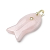 Natural Rose Quartz Pendants KK-D021-05I-G-2