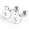 Tarnish Resistant 201 Stainless Steel Barbell Cartilage Earrings EJEW-R147-23-1