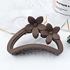Amber Color Hollow Hair Clip with Matte Half Round Arc Flower. ST4837243-1