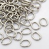 Tarnish Resistant Oval 201 Stainless Steel Saw Cut Open Jump Rings LS-STAS-N040-01-2