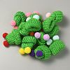 Woolen Crochet Mini Hat with Double Pom Pom Ball DIY-WH0032-56G-1