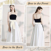 2Pcs 2 Colors Satin Cloth Ribbon Wrap Around Chain Belts AJEW-CP0009-47-4