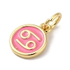 Real 18K Gold Plated Brass Enamel Charms KK-L216-001G-B04-2
