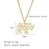 304 Stainless Steel Geometric Artistic Hollow Animal Pendant Necklaces JK0174-5-1