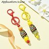 Baking Paint Alloy and Brass Bar Beadable Keychain for Jewelry Making DIY Crafts DIY-YW0007-58B-2