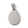Non-Tarnish 304 Stainless Steel Stamping Blank Tag Pendants STAS-B053-04P-1