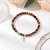 Natural Tiger Eye Stretch Bracelets BJEW-JB11962-01-1
