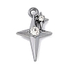 Rack Plating Alloy Crystal Rhinestone Pendants PALLOY-F018-18B-01-1