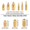 SUPERFINDINGS 36 Pcs 9 Styles Brass Fishing Gear FIND-FH0001-62G-4