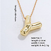 Stainless Steel Party Balloon Letter Pendant Cable Chain Necklaces for Women YF1942-25-1