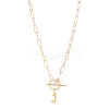 304 Stainless Steel Letter Pendant Necklaces NJEW-LP0001-52J-G-1