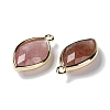 Natural Strawberry Quartz Pendants G-B009-01G-Z-2