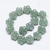 Carved Natural Green Aventurine Beads Strands G-T122-08C-2