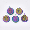 Rainbow Color Ion Plating(IP) 201 Stainless Steel Charms STAS-Q201-JN166-3-3