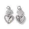 Rack Plating Brass Micro Pave Cubic Zirconia Pendants KK-F848-11P-1