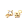 Brass Micro Pave Cubic Zirconia Pendants KK-P340-29G-2