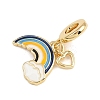 Brass Colorful Enamel European Dangle Charms KK-N271-29G-2