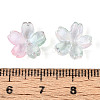Baking Paint Transparent Glass Bead Caps DGLA-N014-06B-03-3