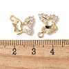 Brass Micro Pave Clear Cubic Zirconia Pendants KK-Q031-46G-01-3