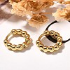 Rack Plating Round Brass Hoop Earrings for Women EJEW-C125-08G-2