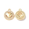 Brass Micro Pave Cubic Zirconia Pendants KK-I702-56G-1