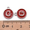 Platinum Plated Alloy Enamel Charms X-ENAM-S118-03G-P-3