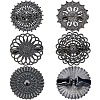 1Set Flat Round Alloy Shawls and Capes Buckles FIND-GF0008-08B-1