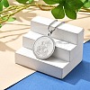 201 Stainless Steel Rhinestone Pendant Necklaces for Women NJEW-U021-03P-1