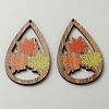 Halloween Theme Printed Wood Big Pendants X1-WOOD-TAC0015-09F-2